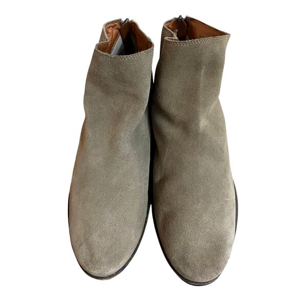 Lucky Brand Bremma Women's Ankle Bootie 11 Tan Khaki Leather Boots 1" Block Heel - Picture 5 of 9